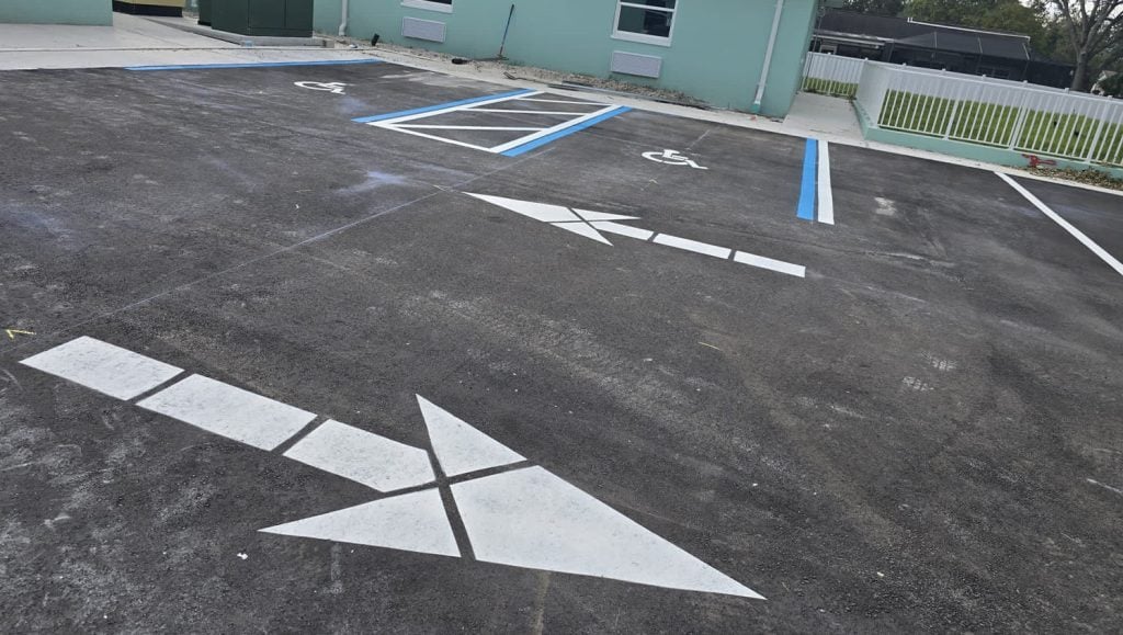 freshly painted arrows painted for a business in florida