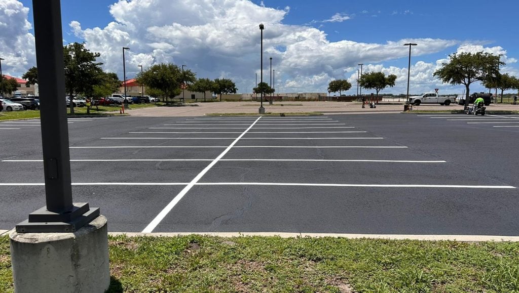 close-up of ada compliance parking spots