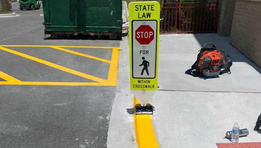 new parking lot signage for Total Wine and More in Lutz, FL