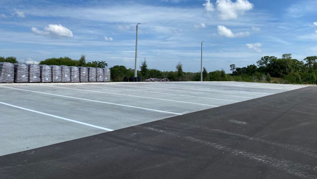 new truck stall striping for gateway industrial in st. petersburg, fl