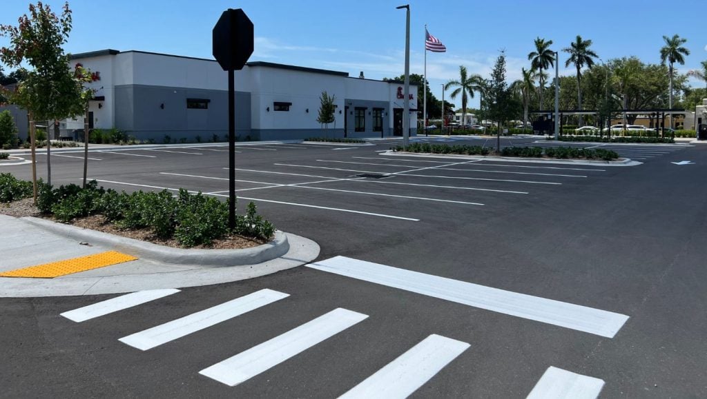 parking lot markings for bradenton, fl chick-fil-a