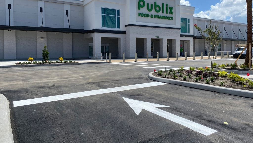 parking lot painting in Spring Hill, FL