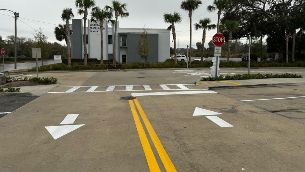drive-thru markings project in Clearwater, FL