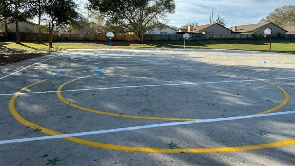line striping project in Tampa, FL