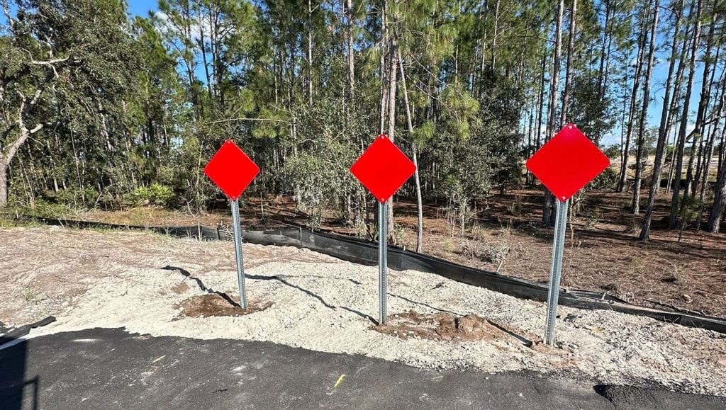 three signs installed for Rec Parking Lot