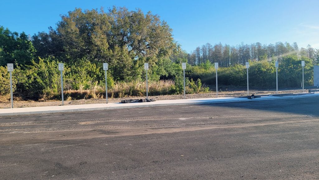 parking sign installation