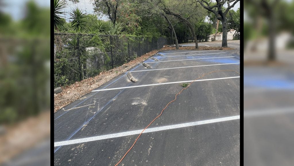parking spaces on Florida job site