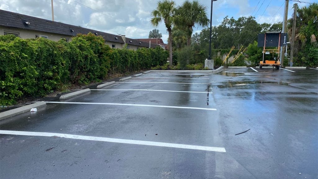 parking lot painting in St. Petersburg, FL