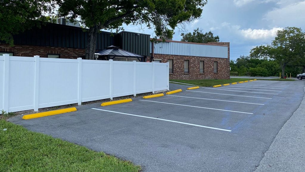parking stops installation in St. Petersburg, FL