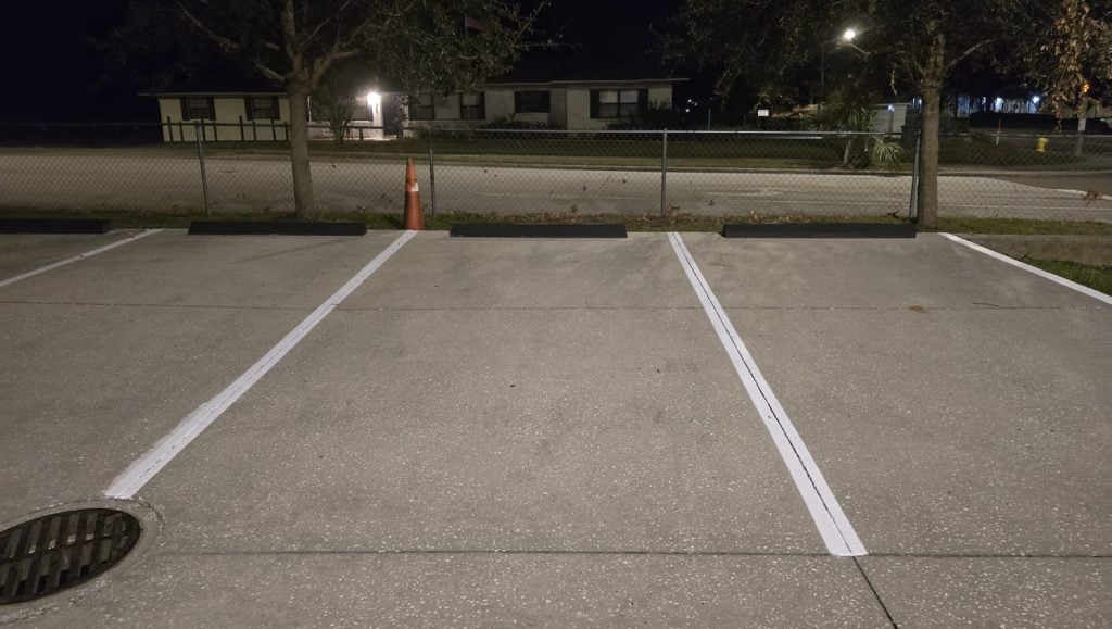 ada compliance parking spots freshly painted