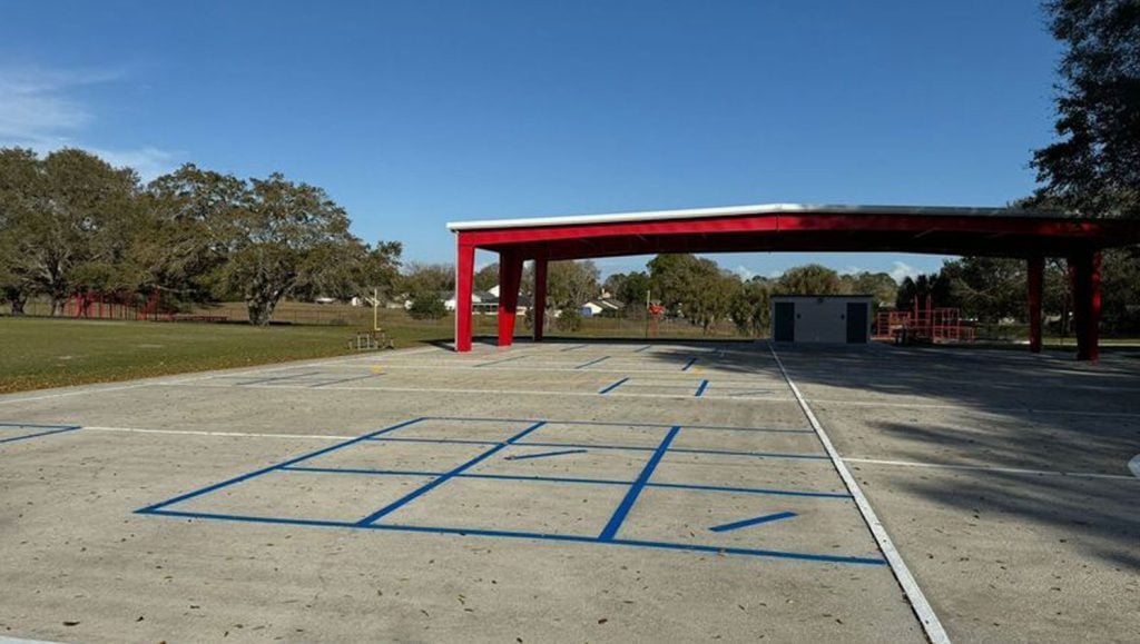 playground striping project in Tampa, FL