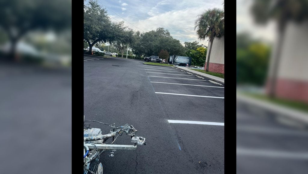 asphalt sealcoat at goodwill in lakeland, fl