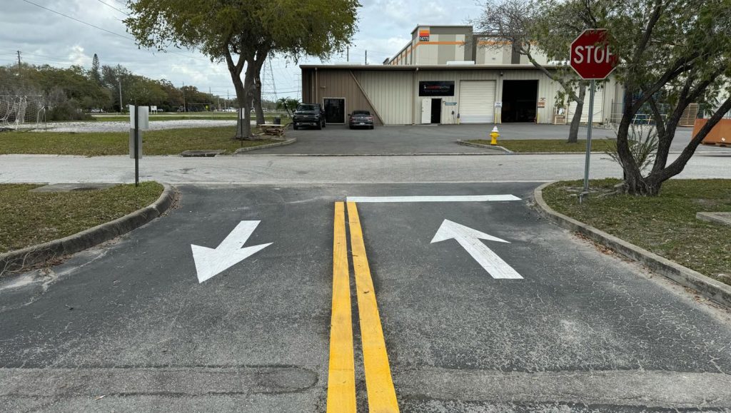 thermoplastic parking lot painting in Clearwater, FL