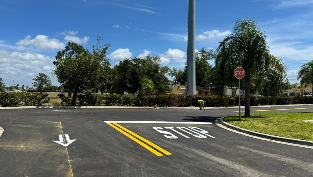 parking lot striping for walmart in cape coral