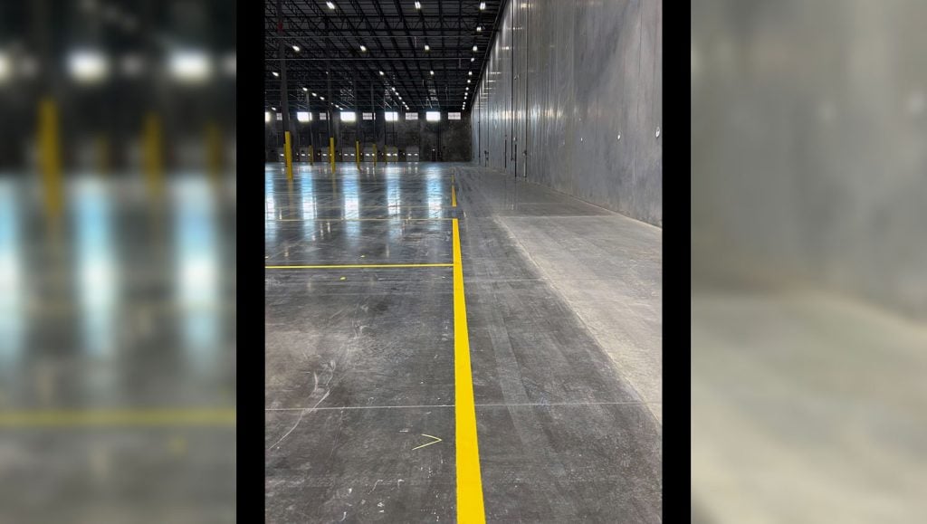 warehouse floor marking in Tampa, FL