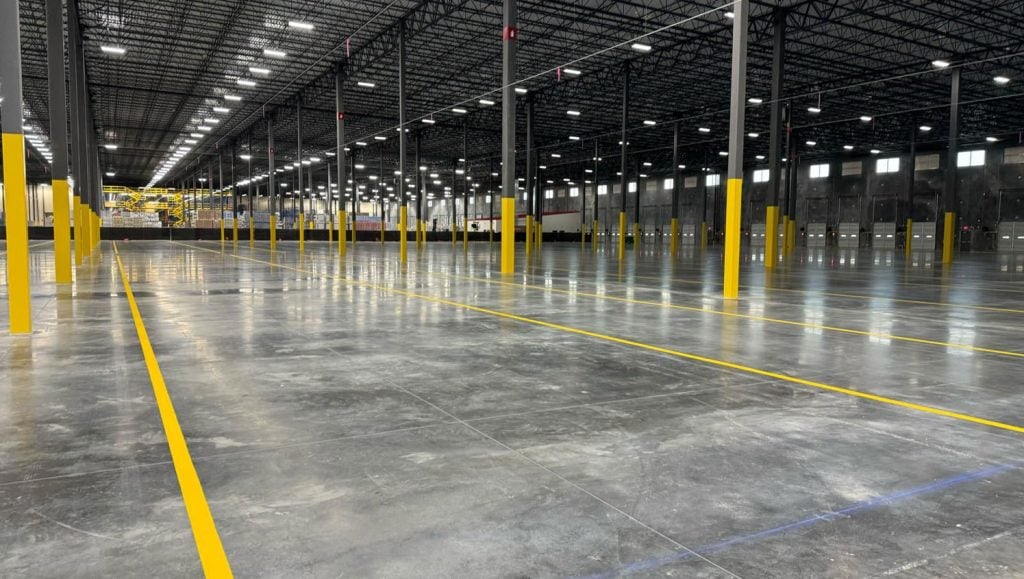 warehouse line striping in Tampa, FL