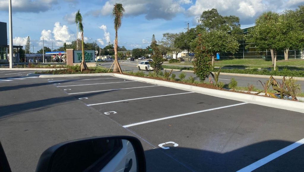 whole foods line striping in st. petersburg, fl