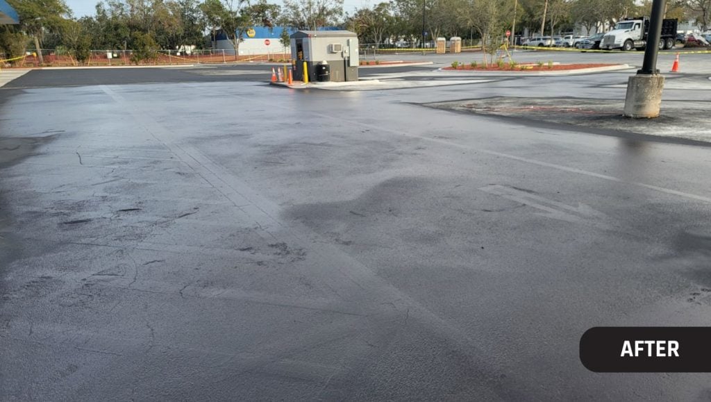 asphalt sealcoat installed for Sam's Club