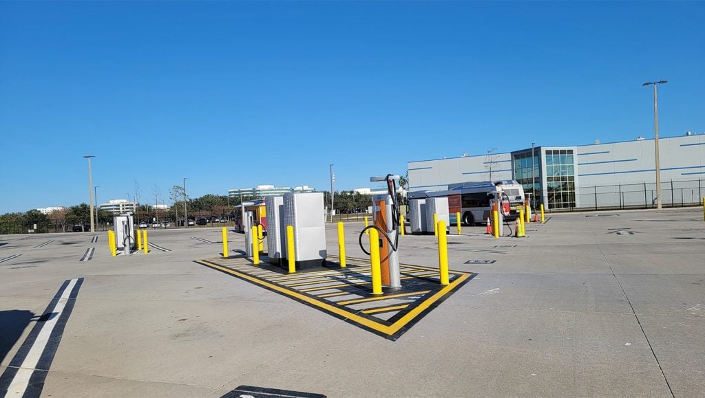 Charge/Fueling Station for Public Transportation freshly painted
