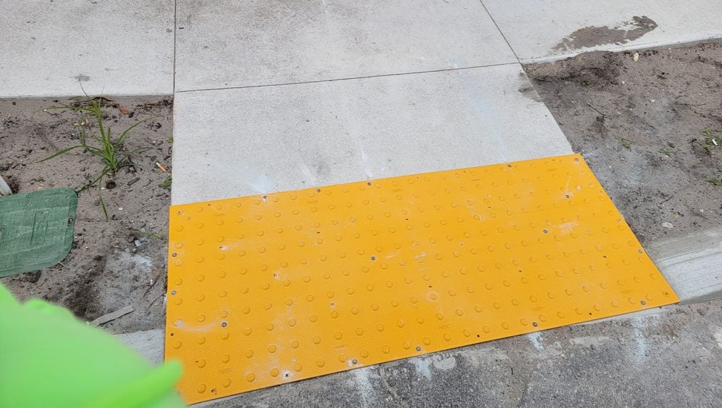 mat installation for Health Care Facility parking lot