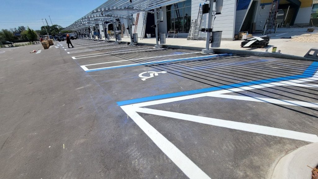 ada compliance parking spots for Aguasonic Car Wash