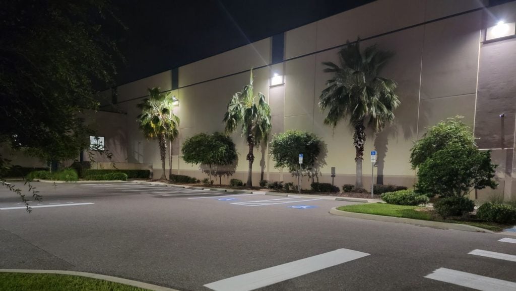 goodwill parking lot freshly painted