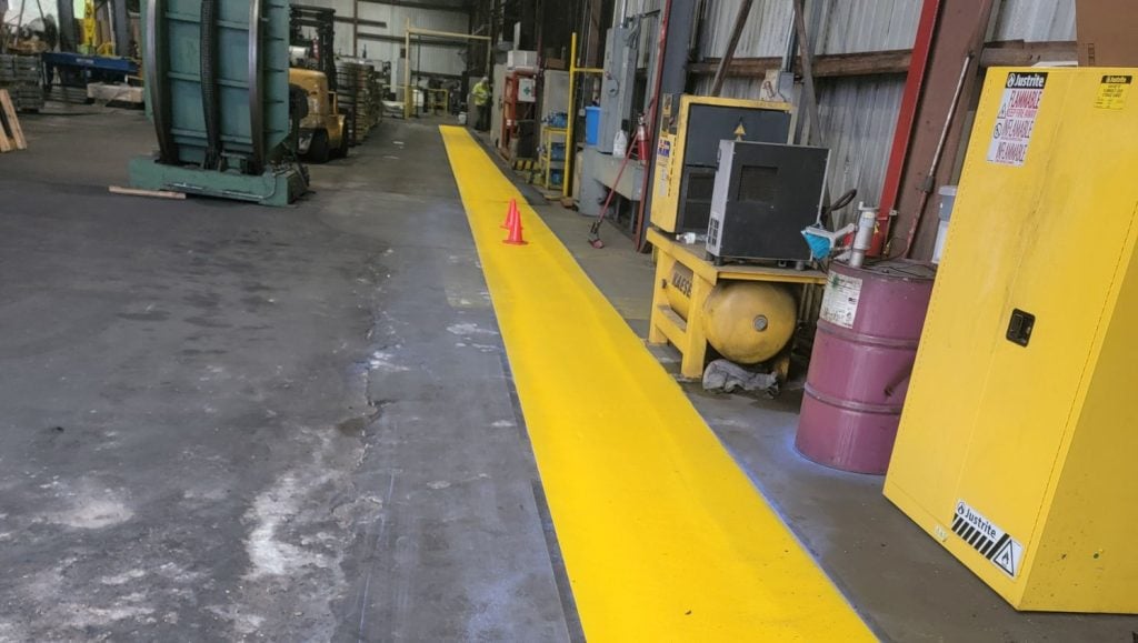 warehouse floor markings for warehouse in tampa