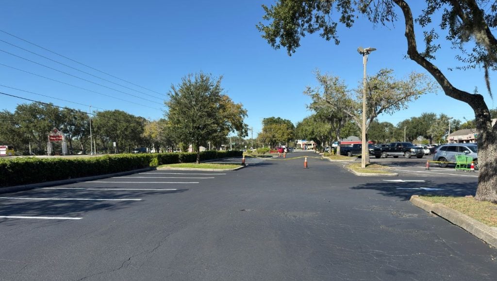shopping center freshly painted