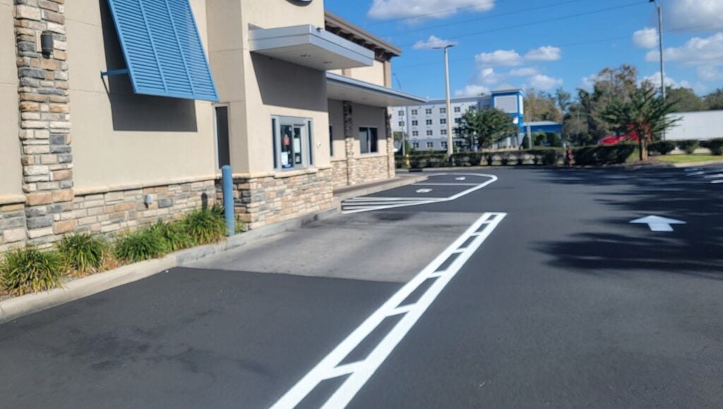 new asphalt for Culver's parking lot