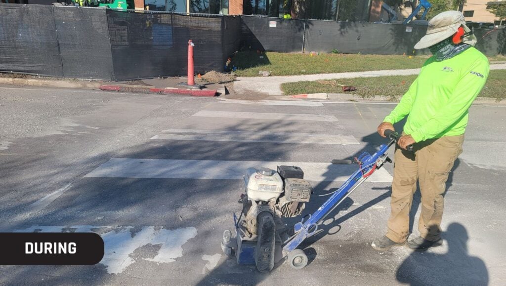 G-FORCE® employee grinding concrete