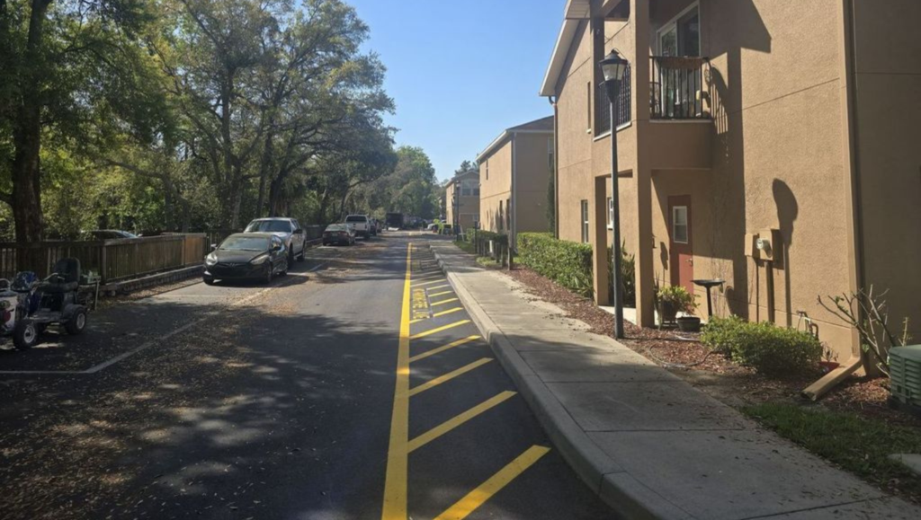 After Line Striping for Aparments G-FORCE Tampa, FL