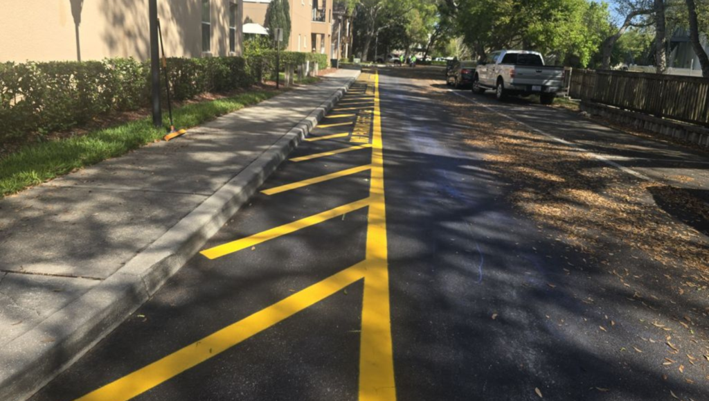 Line Striping Project for Aparments G-FORCE Tampa, FL