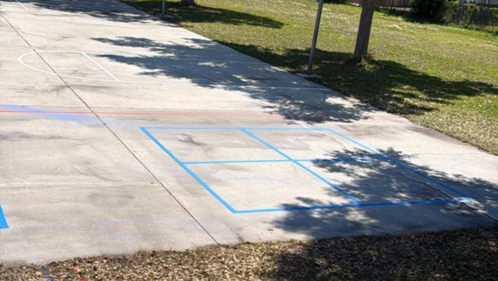 Line Striping Project for a School in Pinellas Park, FL