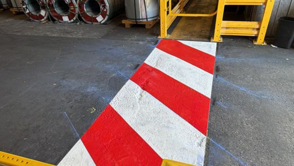 Line Striping Project for a Warehouse in Tampa, FL