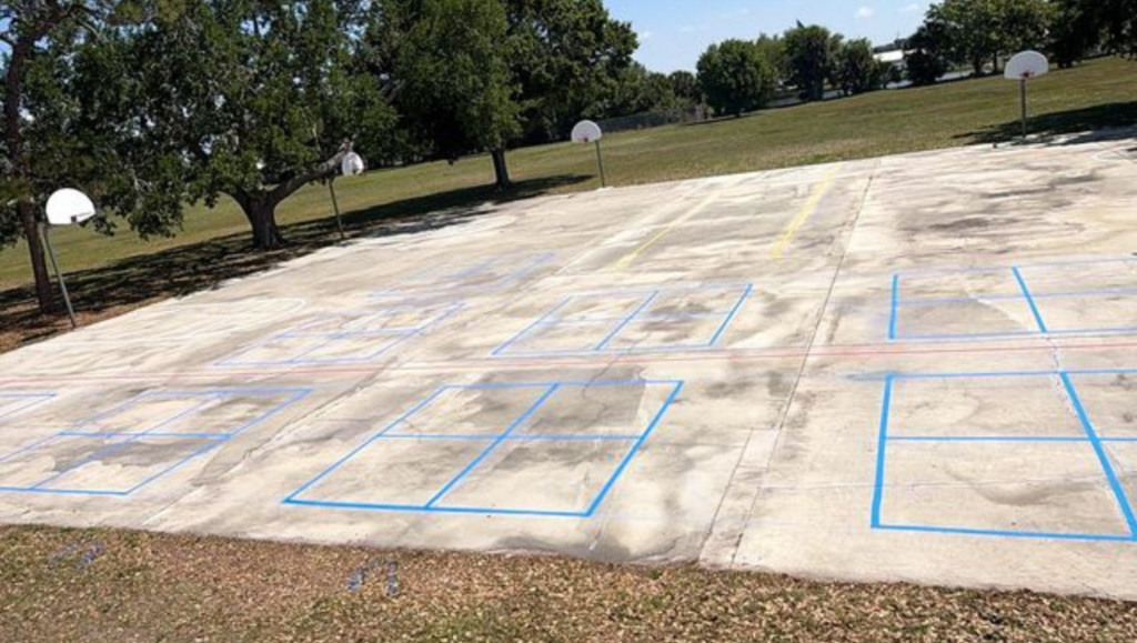 Line Striping for a School in Pinellas Park, FL