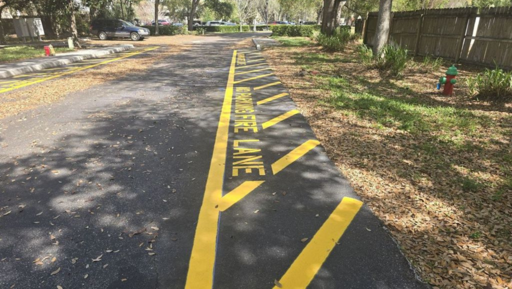 Parking Lot Striping for Aparments G-FORCE Tampa, FL