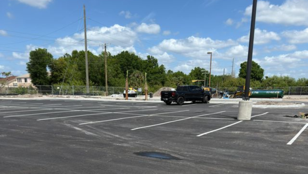Striping for Eisenhower Middle School in Gibsonton, FL
