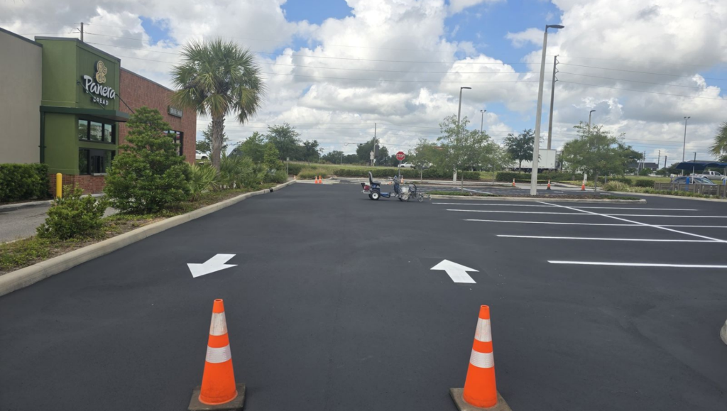 Line Striping Fresh Work for Culver's in Davenport, FL