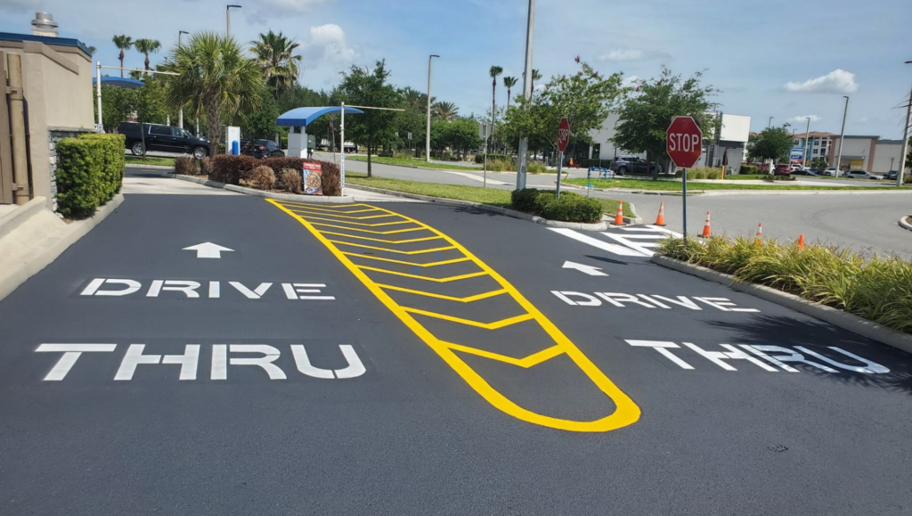 Line Striping Restore for Culver's in Davenport, FL