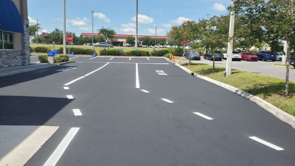Line Striping Seacoalting for Culver's in Davenport, FL