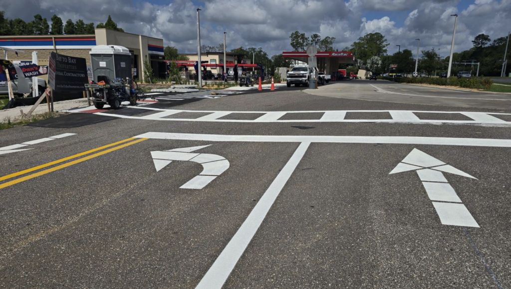 Line Striping for Big Dan's Car Wash in Tampa, FL