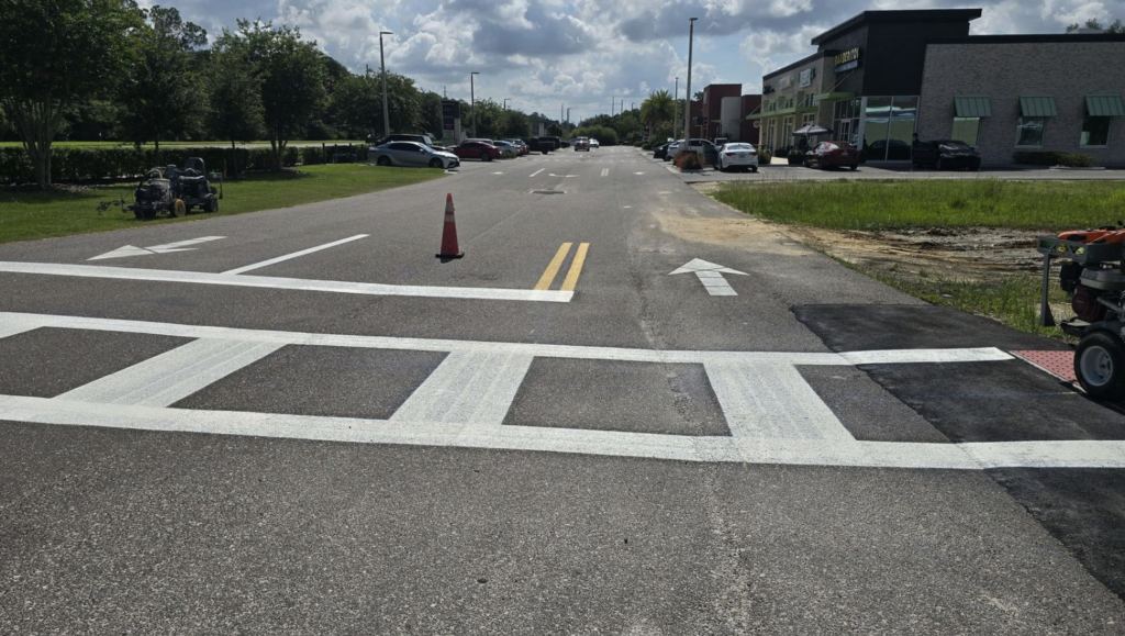 Line Striping Client for Big Dan's Car Wash in Tampa, FL
