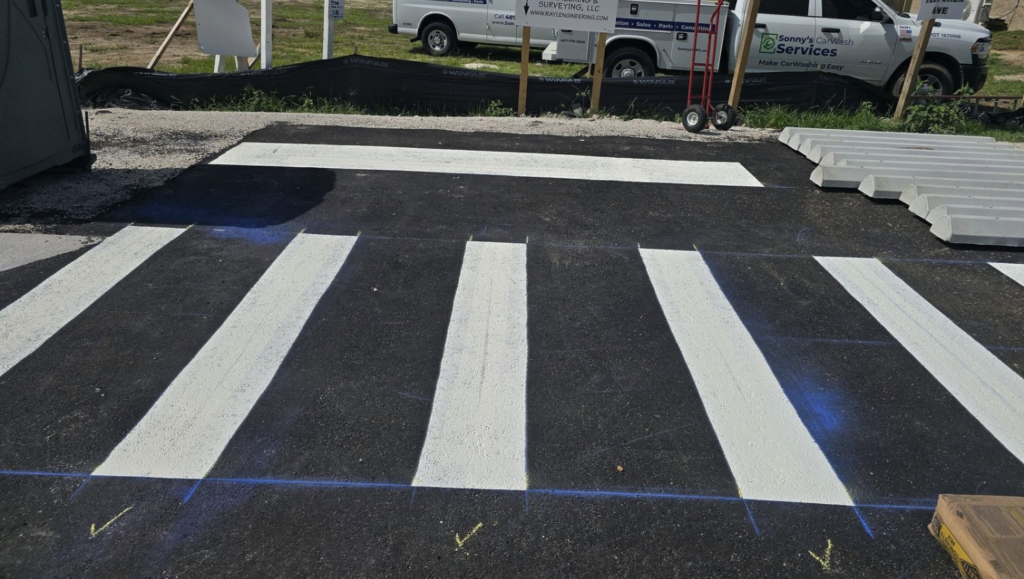 Line Striping Field for Big Dan's Car Wash in Tampa, FL