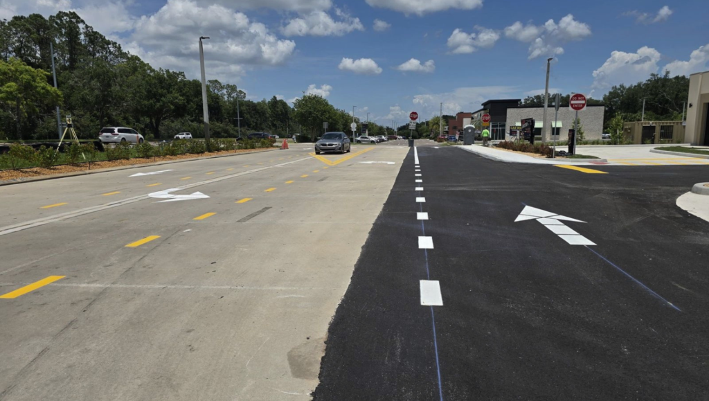 Line Striping Lines for Big Dan's Car Wash in Tampa, FL