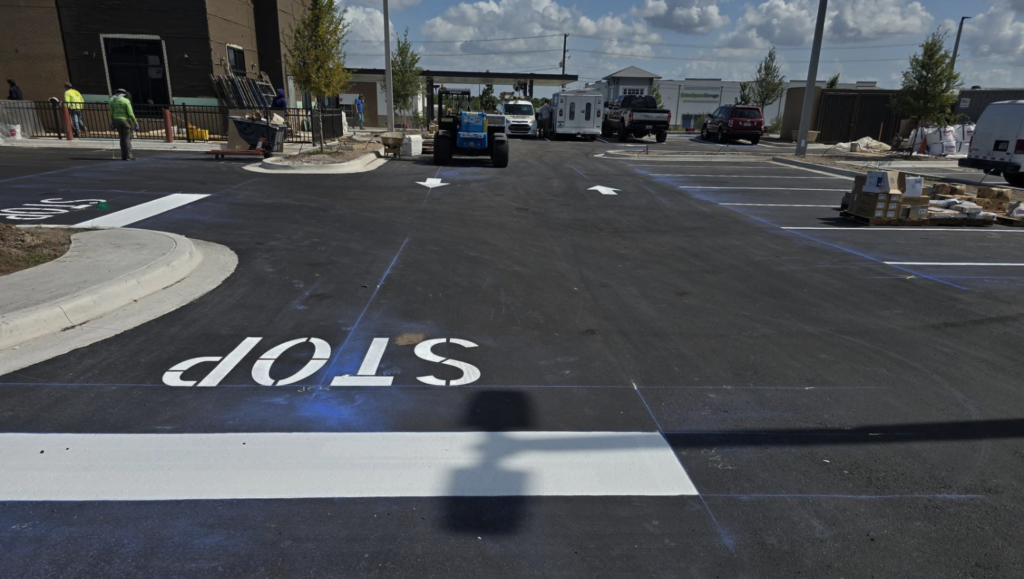 Line Striping Painting for Chick-fil-A in Wimauma, FL