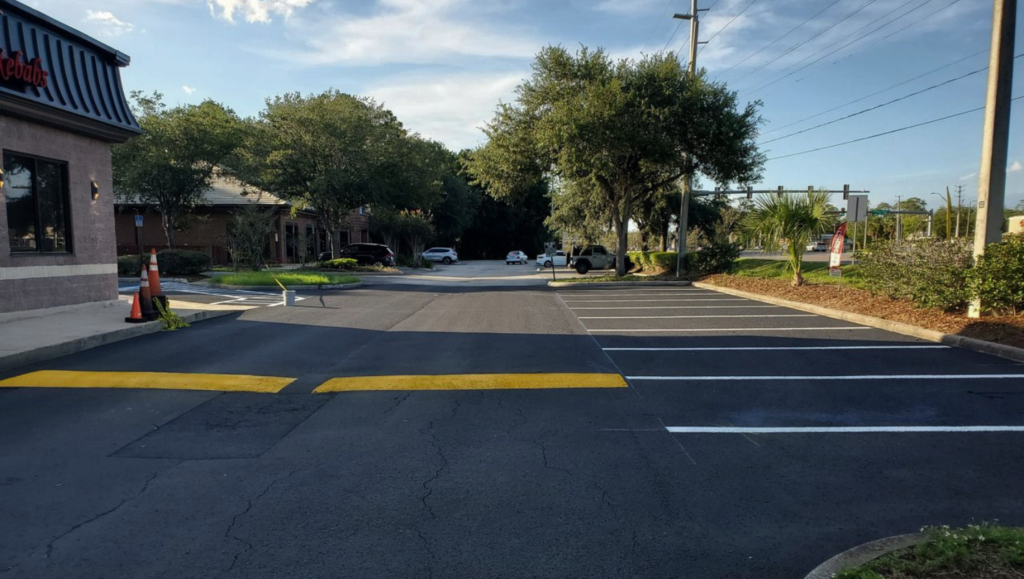 Line Striping Project for Local Restaurant in Tampa, FL