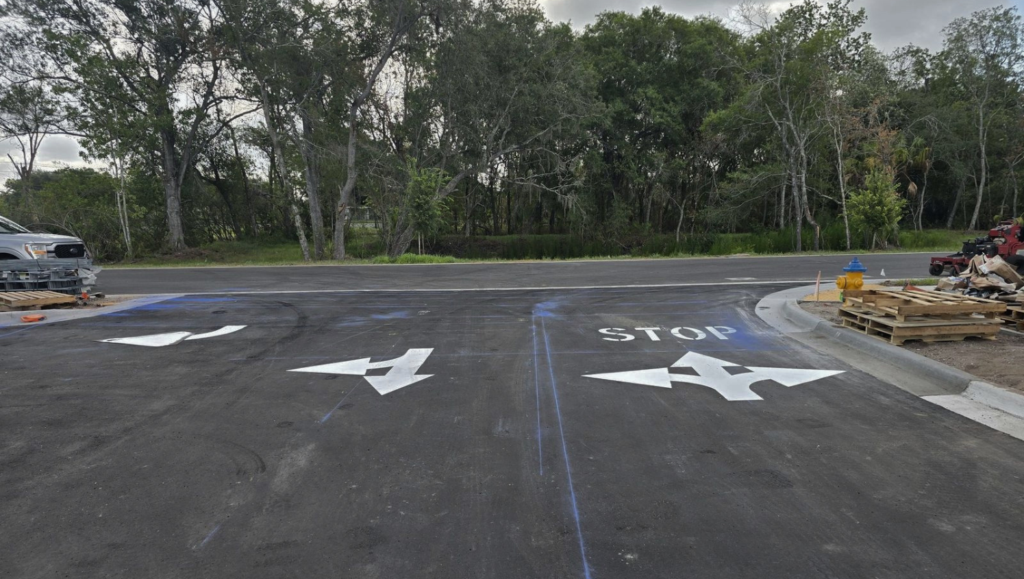 Line Striping Work for Chick-fil-A in Wimauma, FL