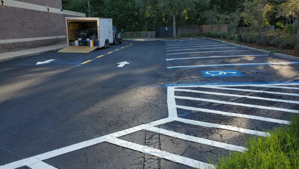 Line Striping Work for Local Restaurant in Tampa, FL