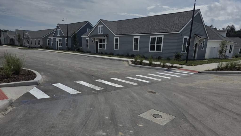 Apartment Community Job Line Striping in Wildwood, FL