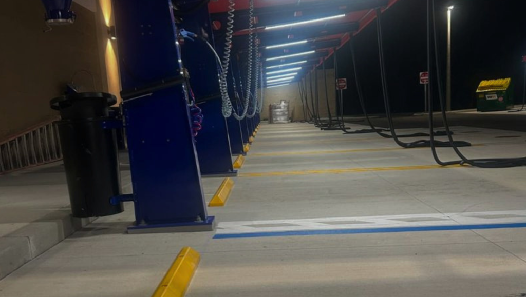 Wheel Stop Installation for Big Dan's Car Wash in Tampa, FL